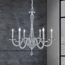  S9230-702O - Habsburg 6 Light 120V Chandelier in Polished Chrome with Clear Optic Crystal